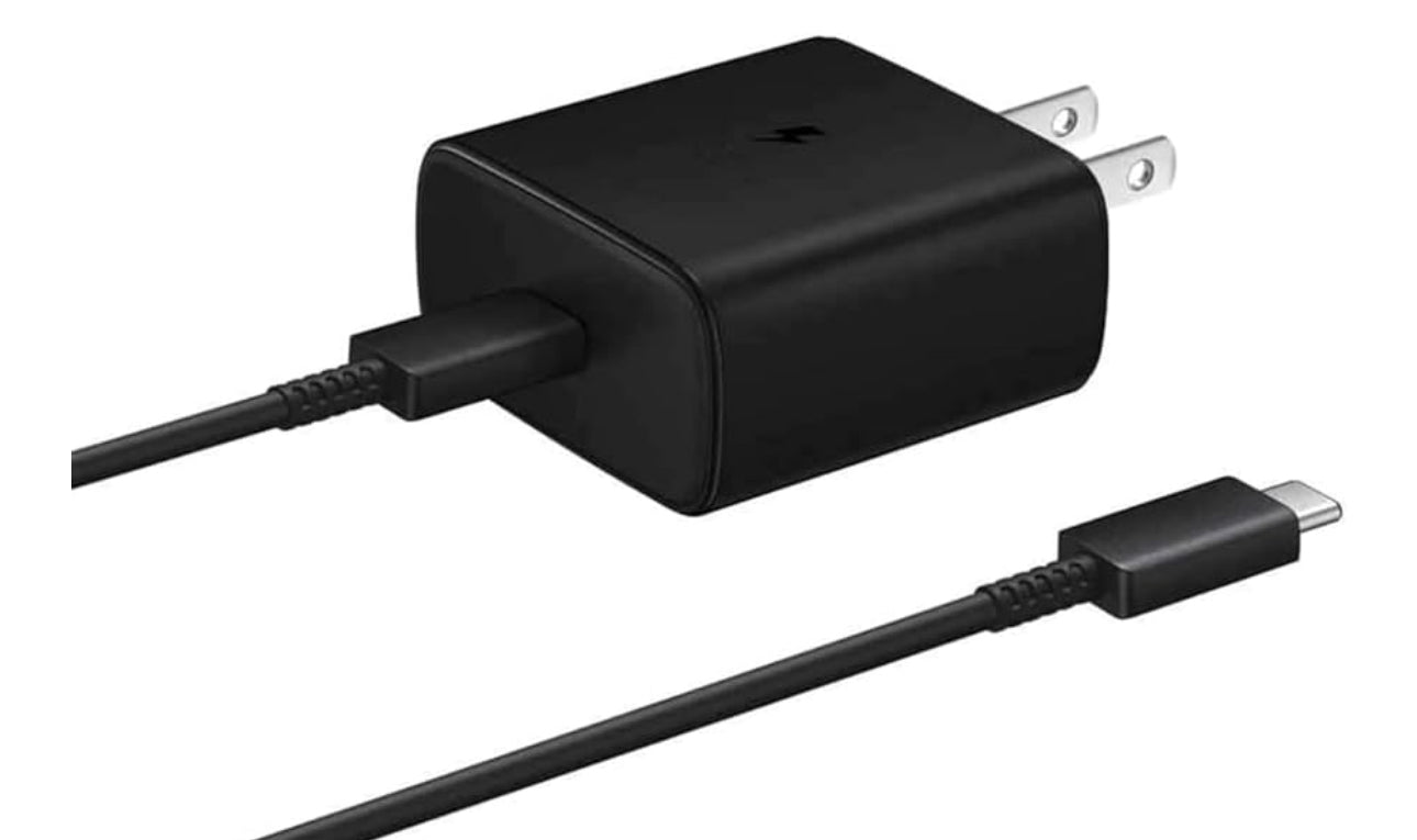 Samsung Super Fast Charger 45 watts USB C-C cord and charging block