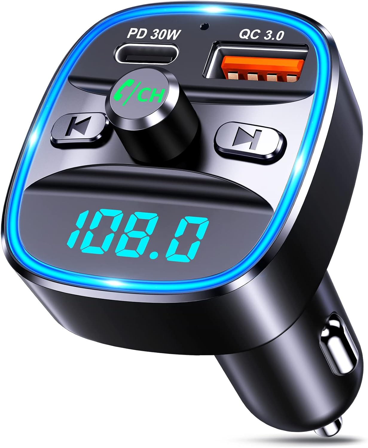 Bluetooth FM Transmitter USB C for Car