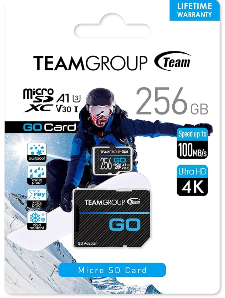 Teamgrougp 256GB Micro SD and Adapter