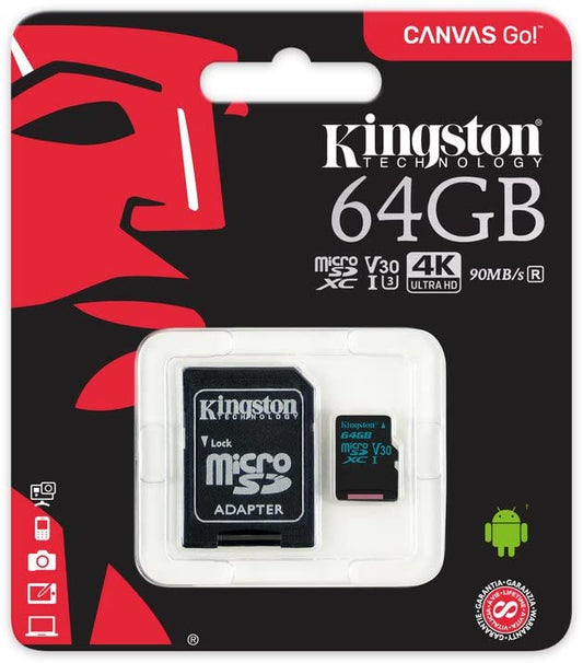 Kingston 64GB Micro SD and Adapter