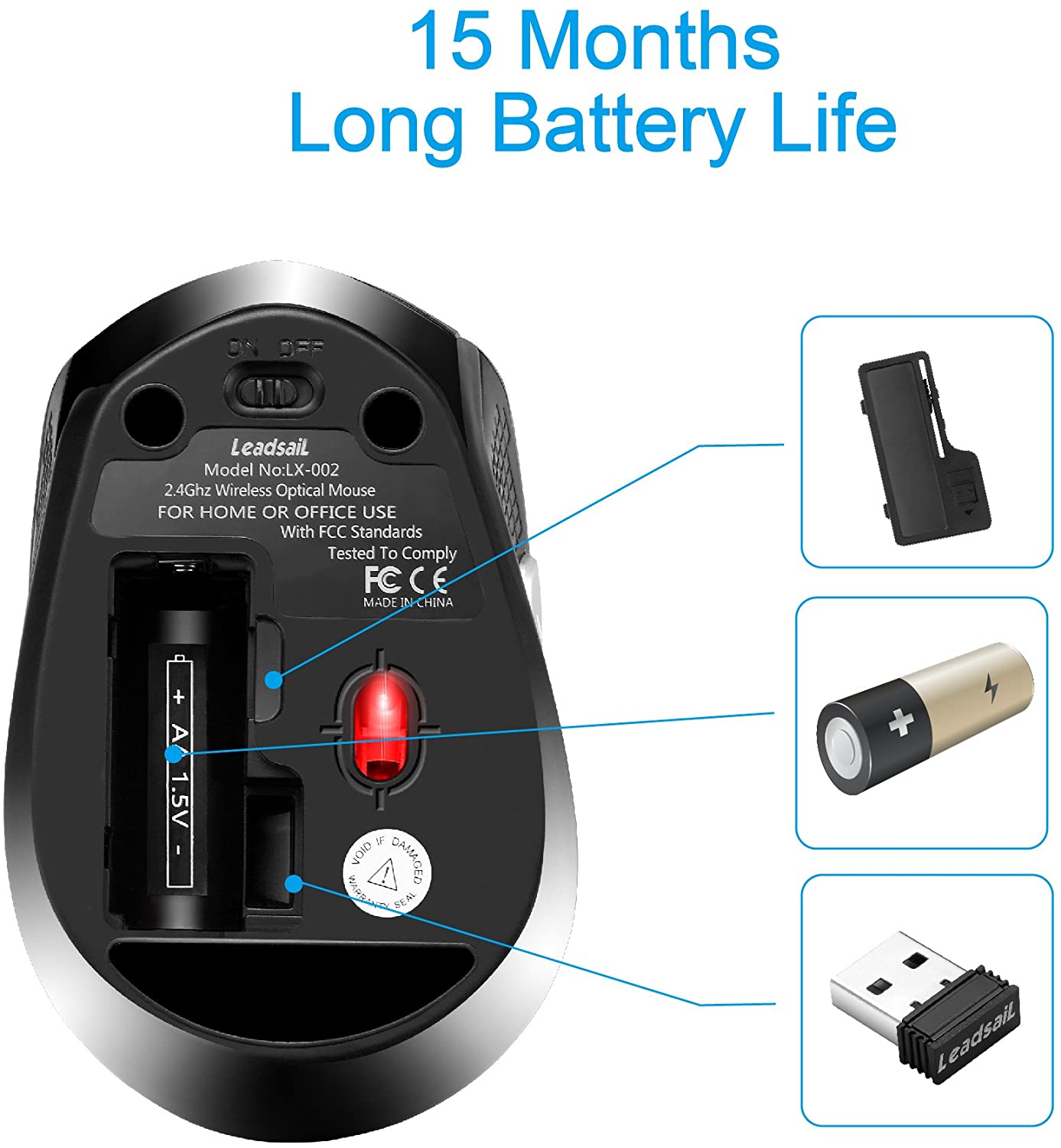 LeadsaiL Wireless Mouse