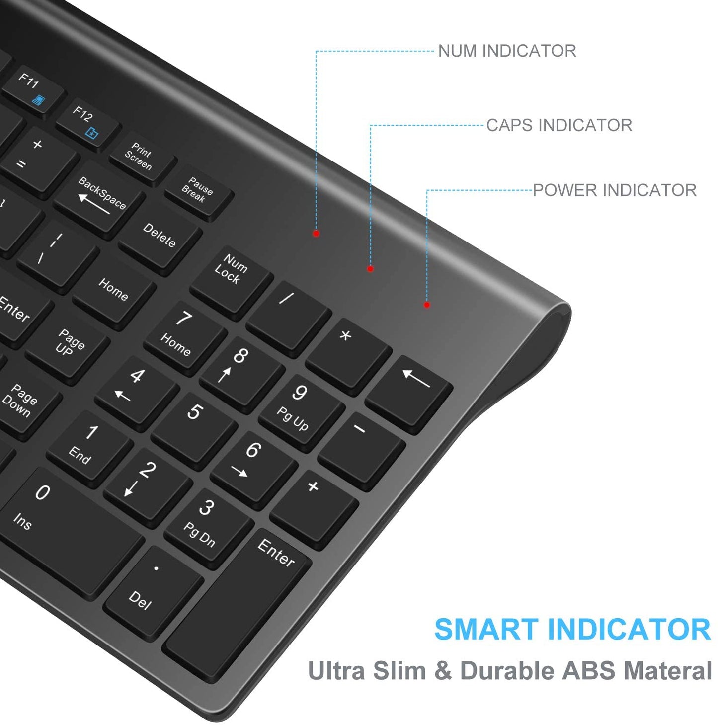 LeadsaiL Wireless Compact Keyboard & Mouse