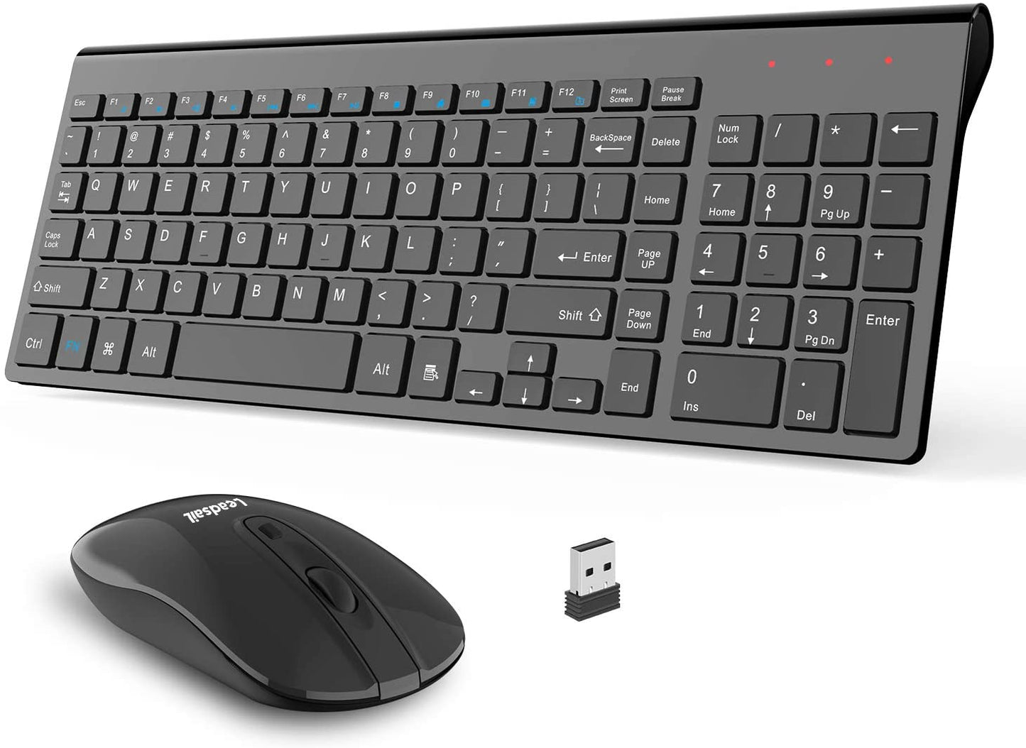 LeadsaiL Wireless Compact Keyboard & Mouse